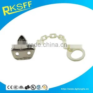 High Quality Eco-friendly Zinc Alloy Baby Pacifier Clip as for Baby Gift thumbnail-6