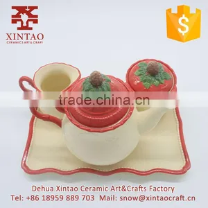 Eco-friendly Strawberry Ceramic Soup Pots With Lid for Kitchenware thumbnail-6