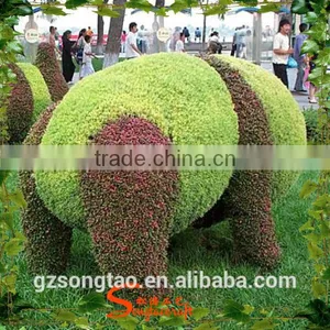 Home Designs Artificial Plant Vertical Garden With Panda Topiary thumbnail-4