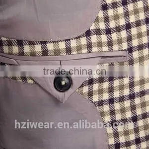 High Quality TR Business Suits/ Italy Style Suits for Men/Grid Styles Functional Buttons on Sleeve thumbnail-5