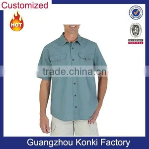 Men's Short Sleeve Canvas Fashion Shirt thumbnail-1