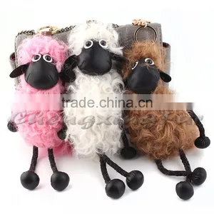 CX-R-52 Lastest Design Hot Fashion Cheap Custom Lamb Fur Keychain thumbnail-6