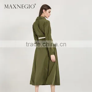 European Design Elegant Autumn Dress Women Casual Long Sleeve Dress Brand Fashion Pleated Ladies Dreses thumbnail-4