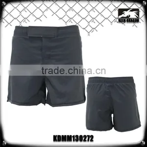 Men's Martial Arts Short Shorts Four Way Stretch Cheap Black Blank Mma Shorts thumbnail-1