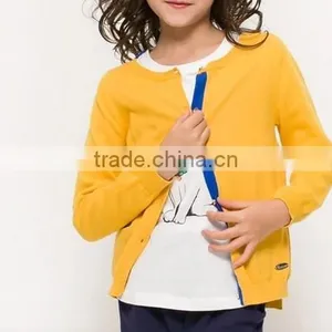 Crew Neck Long Sleeve Jersey Knit Children Wool Sweater thumbnail-1