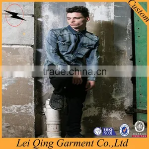 Factory Wholesale Denim Shirt Men Jeans Shirt thumbnail-3