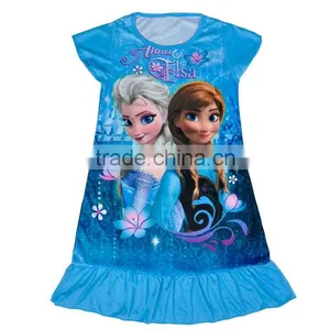2014 New Arrival Lace Dress Flouncing Round Neck Print Dress 4 Sizes 4-7 Years SV005983# thumbnail-1