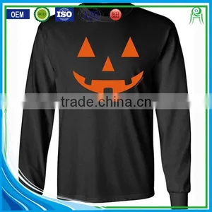 High Quality Orange and Black 100% Polyester Custom Halloween Printing t Shirt and Hoodies thumbnail-4