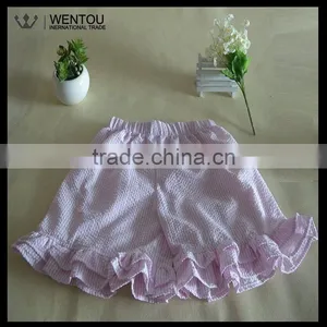 Wholesale Striped Seersucker Girls Ruffle Shorts thumbnail-4