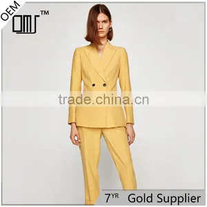 Lapel Collar Vent in the Back and Double Breasted Button-up Fastening Jackets thumbnail-1