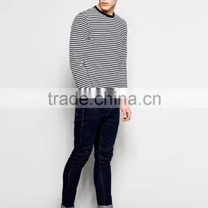 T-Shirt With Breton Stripe in Long Sleeves China Products thumbnail-1