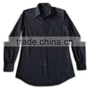 100% Cotton Design China Made Men's Black Ready Made Cotton Shirt thumbnail-4