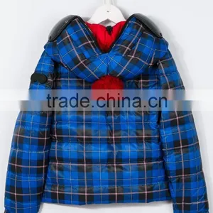 Customed Red and Blue Reversible Windproof Feather Down Puffer Jacket thumbnail-2