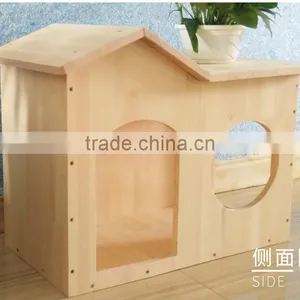 Hot Selling China New Fashion Solid Wood Pet Bed House Wood Pet Doghouse for Dog thumbnail-5