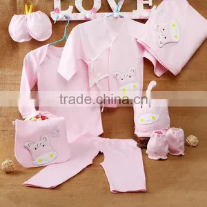 Cute Style Tops and Pants Soft Cotton New Born Baby Gift Set thumbnail-2
