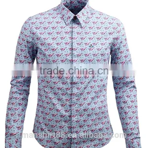 Latest Long Sleeve Shirt Designs for Men Printed Fabric Men Shirt Embroidery Design thumbnail-1