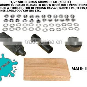 1/2 Solid Brass Grommets Kit for Repairing of Canvas and Leather thumbnail-1