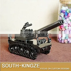 Retro Style Mini Tank Iron Metal Model thumbnail-3