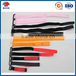 High Quality Magic Tape Plastic Buckle Adjustable Hook and Loop Strap Cable Tie thumbnail-1