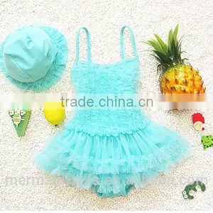 Little Girls Princess Lace Layer Swimsuit TuTu Dress One-Pieces Swimwear thumbnail-2