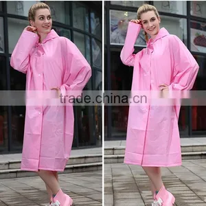 New for 2017Women PE Disposable Rain Coat thumbnail-3