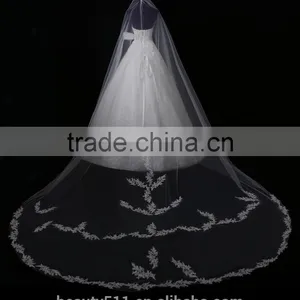 Hot Sale Embroidered A-Line Off-Shoulder Lace Wedding Dress F11701 thumbnail-1