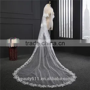 Latest Style Unique Design Beautiful Long Veil thumbnail-4