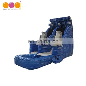 2017 China Popular Water Games Dolphin Inflatable Water Slides for Lake thumbnail-1