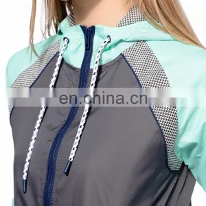 Coats and Jackets Woman Wholesale Custom Windbreaker Nylon Bomber Jackets thumbnail-2