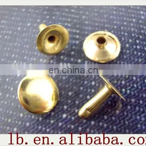 7mm Silver/gold/brass.. 2013 New Fashion High Quality Metal Leather Belt Double 5mm Single Cap Rivet thumbnail-1