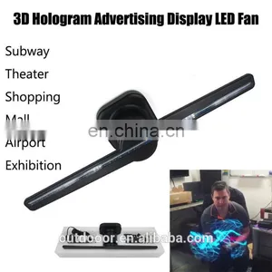 Factory Wifi in Stock Shopping Mall Display Kiosk Advertising Player for Commercial Promotion 3d Hologram Advertising Fan thumbnail-5