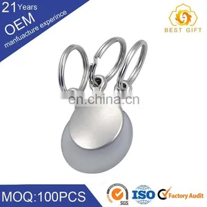 Metal Multi Rings Keyring Three Ring Quick Release Zinc Alloy Keychain thumbnail-4