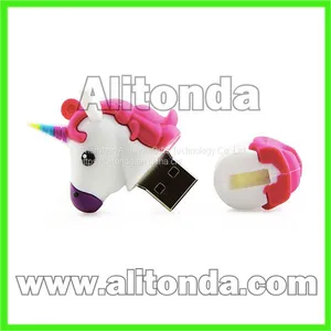 Custom Cute Fashion Cartoon Rainbow Horse Shape USB Flash Driver thumbnail-5