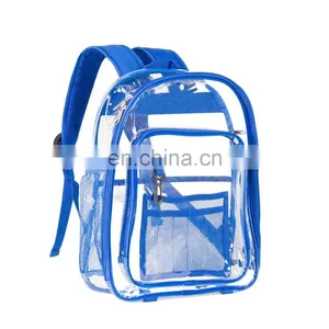 Amazon Hot Sell Daily See Through Clear PVC Backpack Transparent School Bag For Campus thumbnail-7