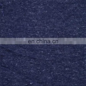 Stock Polyester Linen Melange Single Jersey Fabric for Garments thumbnail-1