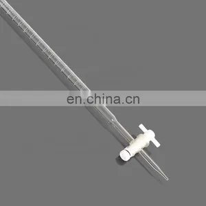 Customized Chemistry Lab 10ml 25ml 50ml 100ml Transparent Glass Acid Base Burette thumbnail-2