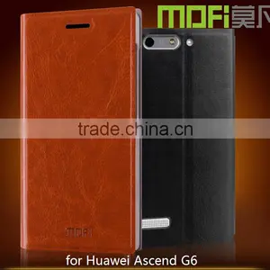 MOFi Case Celular Housing for Huawei Ascend G6, Mobile Handset Coque Flip Leather Back Cover for Huawei G6 thumbnail-1