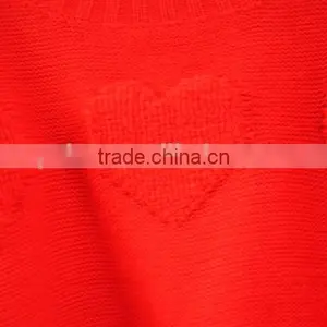 Short Sleeves Sweater Cashmere Pure Red Girls Knit Sweaters thumbnail-3