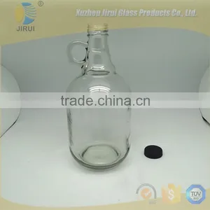 2.5l Clear Glass Wine Bottle With Screw Cap With Handle thumbnail-2