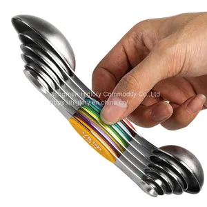 8Pcs Stainless Steel Magnetic Double Heads Measuring Spoons Measuring Cups Scoop Kitchen Accessories thumbnail-5