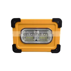 High Quality Cold and Warm White Light Warning Light Portable Outdoor Solar Charging Spotlight thumbnail-1