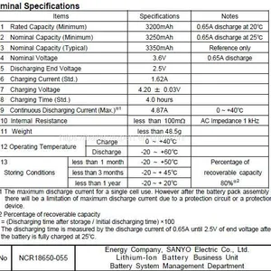 China Panasonic NCR18650B 3.7V 3400mAh Lithium Ion Battery Cell thumbnail-2