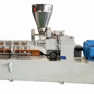 Die Head Twin Screw Extruder Plc Control Thermoplastic Elastomers Tpr Tpe Ptu Pellets Making Machine thumbnail-1