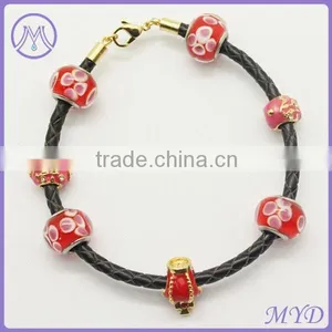 European Style 925 Sterling Silver Plated Women Beaded Bracelets thumbnail-6
