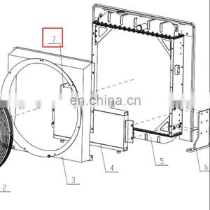5 Ton Wheel Loader ZL50GN Spare Parts Radiator 800357355 Water Cooling thumbnail-1