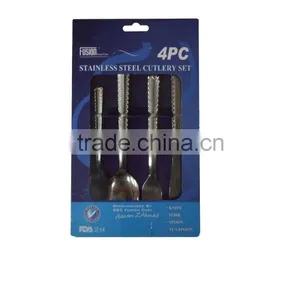 Cutlery Sets/ Tableware 4 Pcs a Set Including Tea Spoon Soup Spoon Knife and Fork With Stainless Steel thumbnail-1