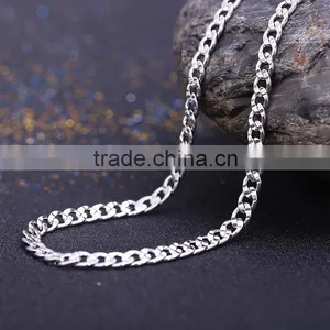 Yiwu Wholesale Fashion Rhodium Plated Different Types Curb Chain Of Necklace thumbnail-2