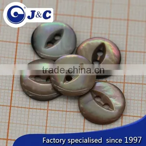 Bespoke Laser Logo Raw River Shell Button for Coat and Dress thumbnail-2