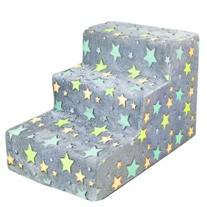 Glow-in-the-Dark Pet Play Toy Steps Stairs Dog Cat Training Toy Bed Ladder for Sofa Climbing Ramp for Small Pets Stairs for Couch thumbnail-4