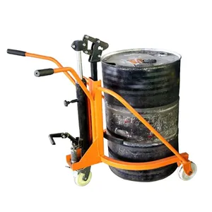 Manual Lift Hydraulic Trolley Truck Oil Drum Stacker Gallon Dolly Caddy Trolley Cart thumbnail-1